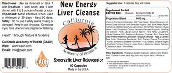 California Academy Of Health New Energy Liver Cleanse - 