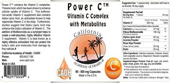 California Academy Of Health Power C Vitamin C Complex with Metabolites - 