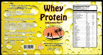 California Academy Of Health Whey Protein Gold Isolate Plus Chocolate - supplement