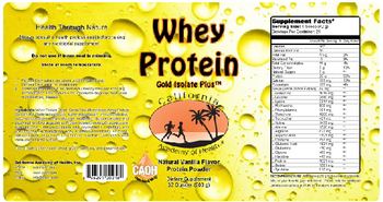 California Academy Of Health Whey Protein Gold Isolate Plus Natural Vanilla - supplement