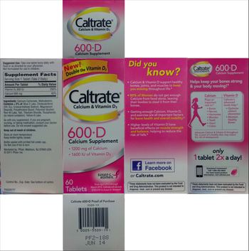 Caltrate 600+D - calcium supplement