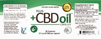 CannaVest Plus +CBD Oil Capsules - supplement