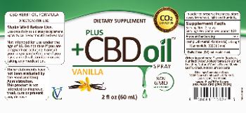 CannaVest Plus +CBD Oil Spray Vanilla - supplement