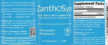 Cardax ZanthoSyn - astaxanthin supplement