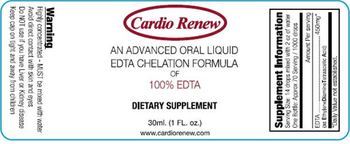 Cardio Renew An Advanced Oral Liquid EDTA Chelation Formula of 100% EDTA - supplement