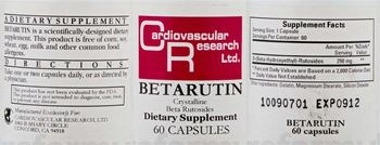 Cardiovascular Research Betarutin - supplement