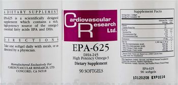 Cardiovascular Research EPA-625 - supplement