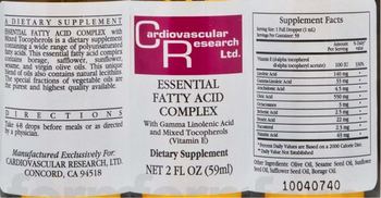 Cardiovascular Research Essential Fatty Acid Complex - supplement