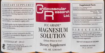 Cardiovascular Research FCC Grade* Magnesium Solution - supplement