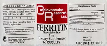 Cardiovascular Research Ferritin - supplement