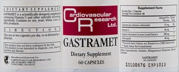 Cardiovascular Research Gastramet - supplement