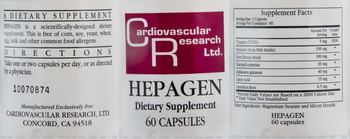 Cardiovascular Research Hepagen - supplement