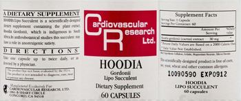 Cardiovascular Research Hoodia Lipo Succulent - supplement