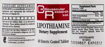 Cardiovascular Research Lipothiamine - supplement