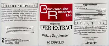 Cardiovascular Research Lyophilized Liver Extract - supplement