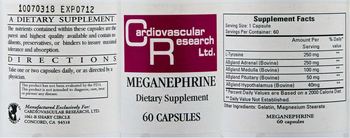 Cardiovascular Research Meganephrine - supplement