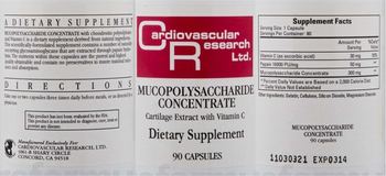 Cardiovascular Research Mucopolysaccharide Concentrate - supplement