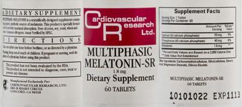 Cardiovascular Research Multiphasic Melatonin-SR 1.8 mg - supplement