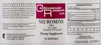 Cardiovascular Research Neuromins DHA - supplement