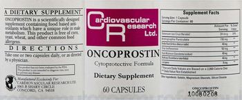 Cardiovascular Research Oncoprostin Cytoprotective Formula - supplement