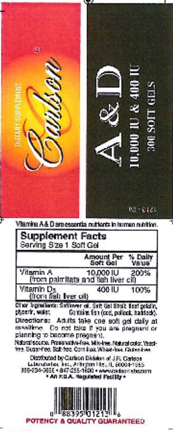 Carlson A & D 10,000 IU & 400 IU - supplement