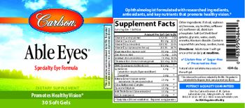 Carlson Able Eyes - supplement