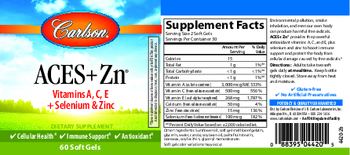 Carlson ACES+Zn - supplement