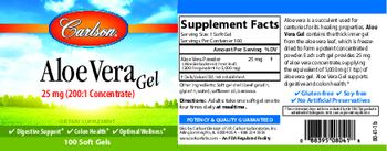 Carlson Aloe Vera Gel 25 mg - supplement