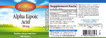 Carlson Alpha Lipoic Acid 100 mg - supplement