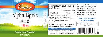Carlson Alpha Lipoic Acid 100 mg - supplement