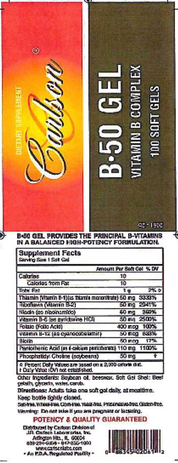 Carlson B-50 Gel - supplement