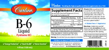 Carlson B-6 Liquid - supplement