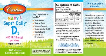 Carlson Baby's Super Daily D3 400 IU - supplement