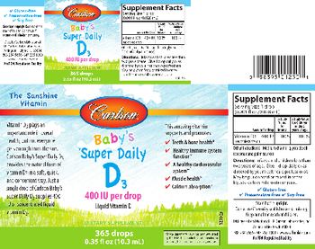 Carlson Baby's Super Daily D3 400 IU - supplement