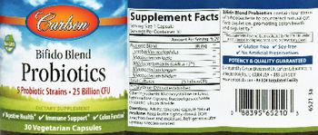 Carlson Bifido Blend Probiotics 25 Billion CFU - supplement