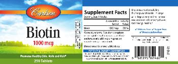 Carlson Biotin 1000 mcg - supplement