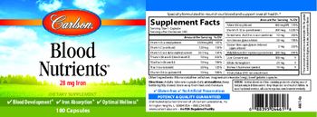 Carlson Blood Nutrients - supplement