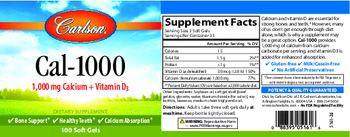 Carlson Cal-1000 - supplement