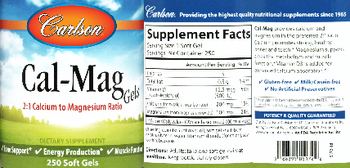 Carlson Cal-Mag Gels - supplement
