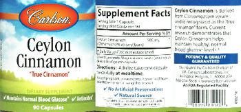Carlson Ceylon Cinnamon - supplement