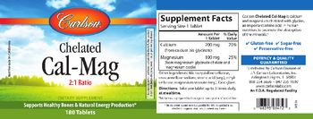 Carlson Chelated Cal-Mag 2:1 Ratio - supplement