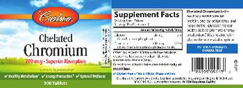Carlson Chelated Chromium 200 mcg - supplement