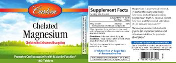 Carlson Chelated Magnesium - supplement