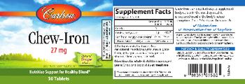 Carlson Chew-Iron 27 mg Natural Grape Flavor - supplement