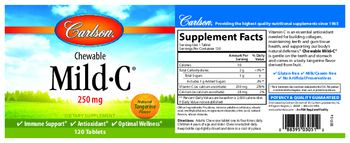 Carlson Chewable Mild-C Natural Tangerine Flavor - supplement