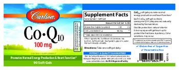 Carlson Co-Q10 100 mg - supplement