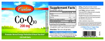 Carlson Co-Q10 200 mg - supplement