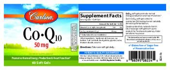 Carlson Co-Q10 50 mg - supplement