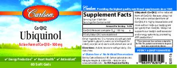 Carlson Co-QH2 Ubiquinol 100 mg - supplement