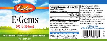 Carlson E-Gems 200 IU (134 mg) - supplement